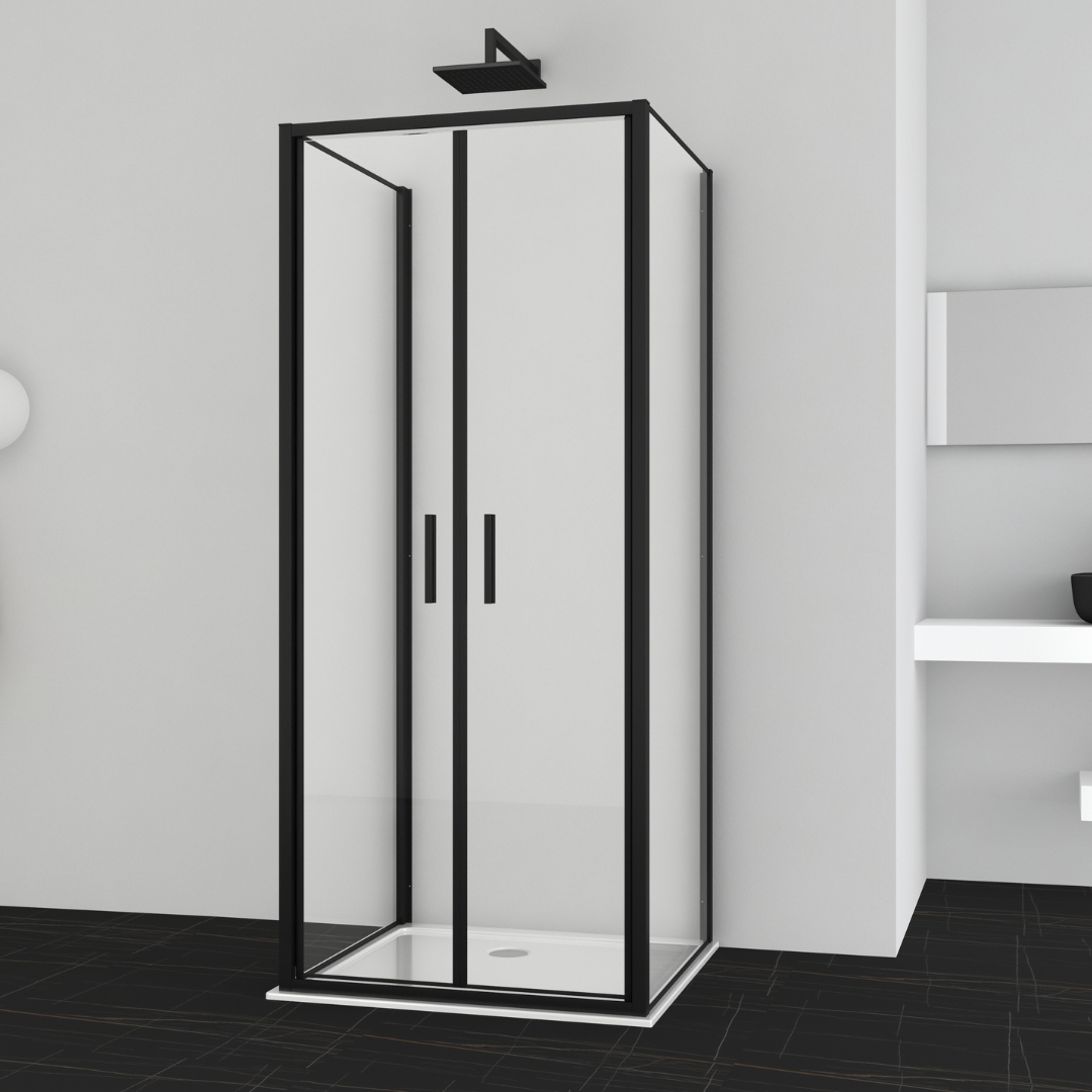 Salontür schwarz 6mm ESG Easy-Clean | 3 verschiedene Größen