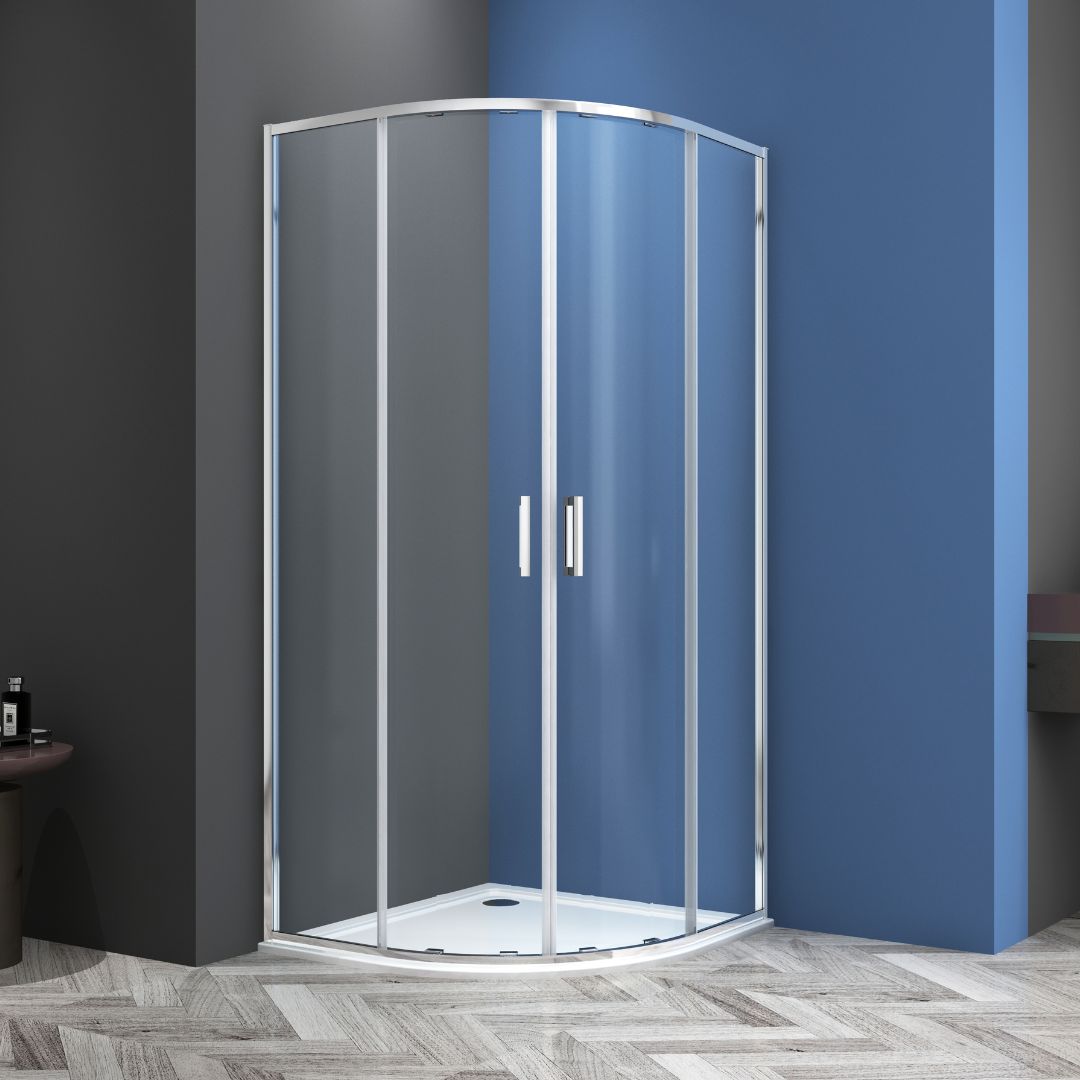 Round shower cubicle chrome ESG Easy-Clean in 3 different sizes