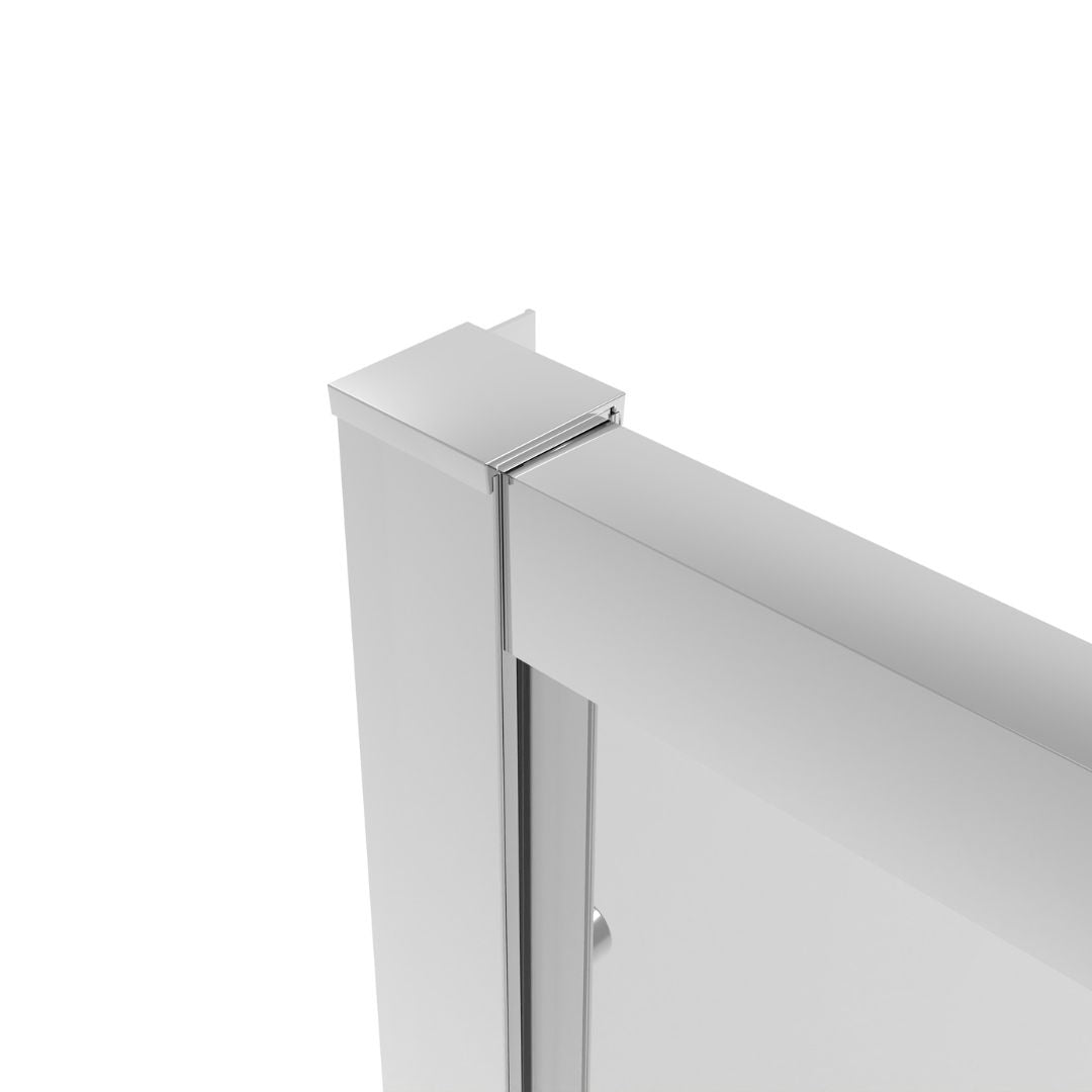 Schiebetür chrom 6mm ESG Easy-Clean/Soft-Close | 3 verschiedene Größen