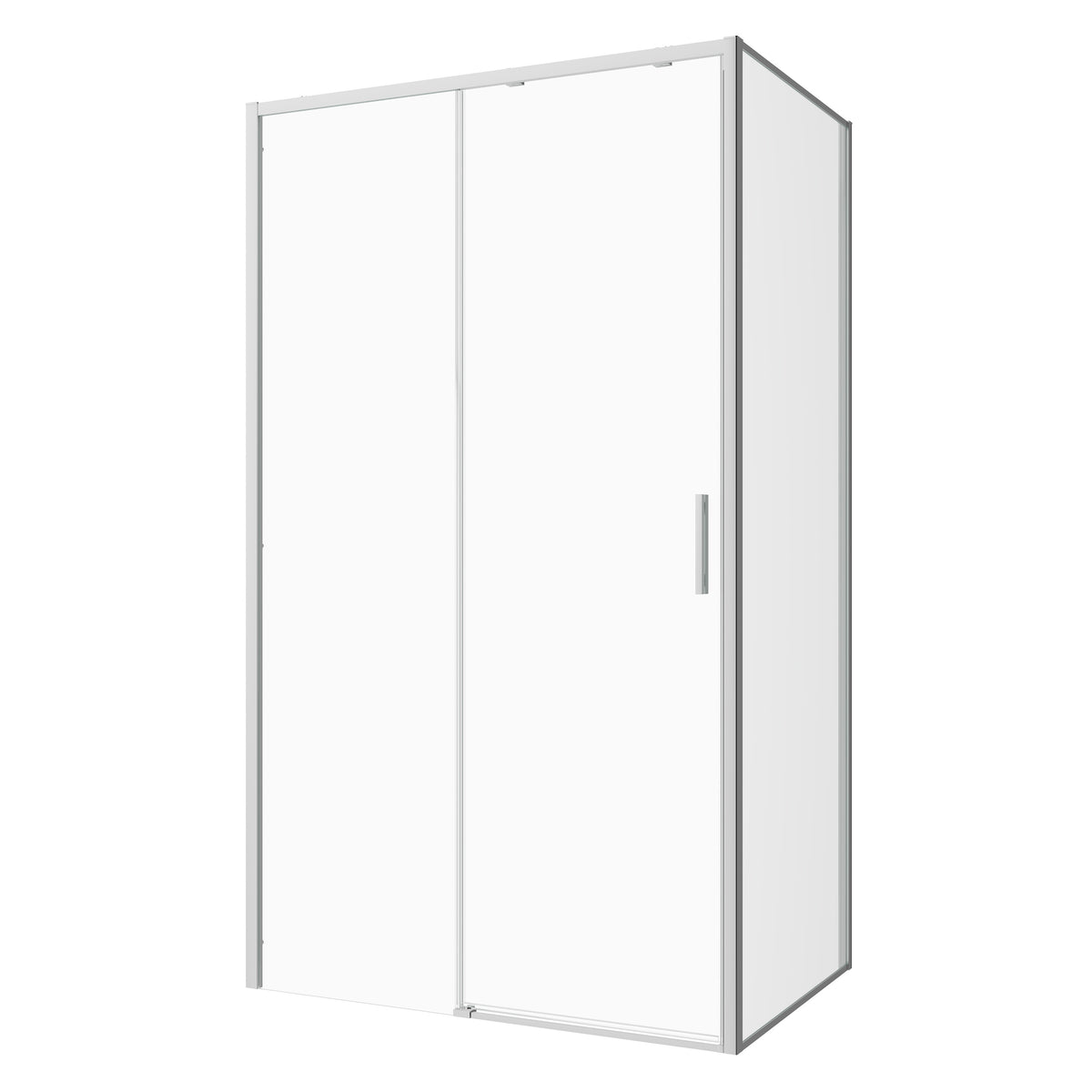 Schiebetür chrom 6mm ESG Easy-Clean/Soft-Close | 3 verschiedene Größen