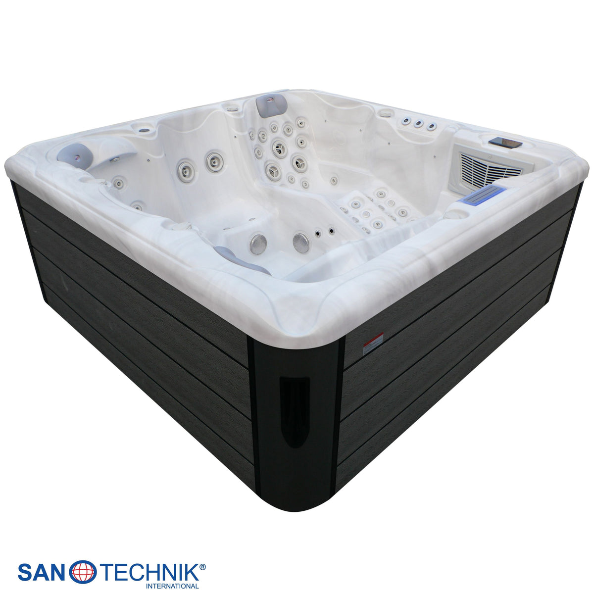 Outdoor Whirlpool HAWAII White Marble incl. Cover & Steps