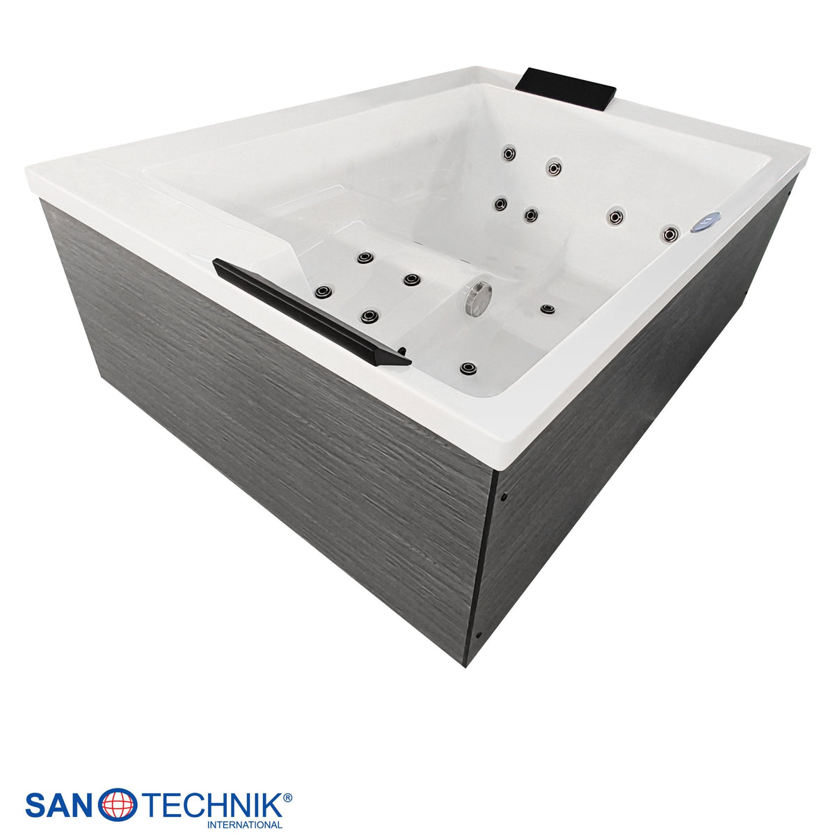 Outdoor Hot Tub KORFU White incl. Cover & Steps 190x140x70 cm frost-proof
