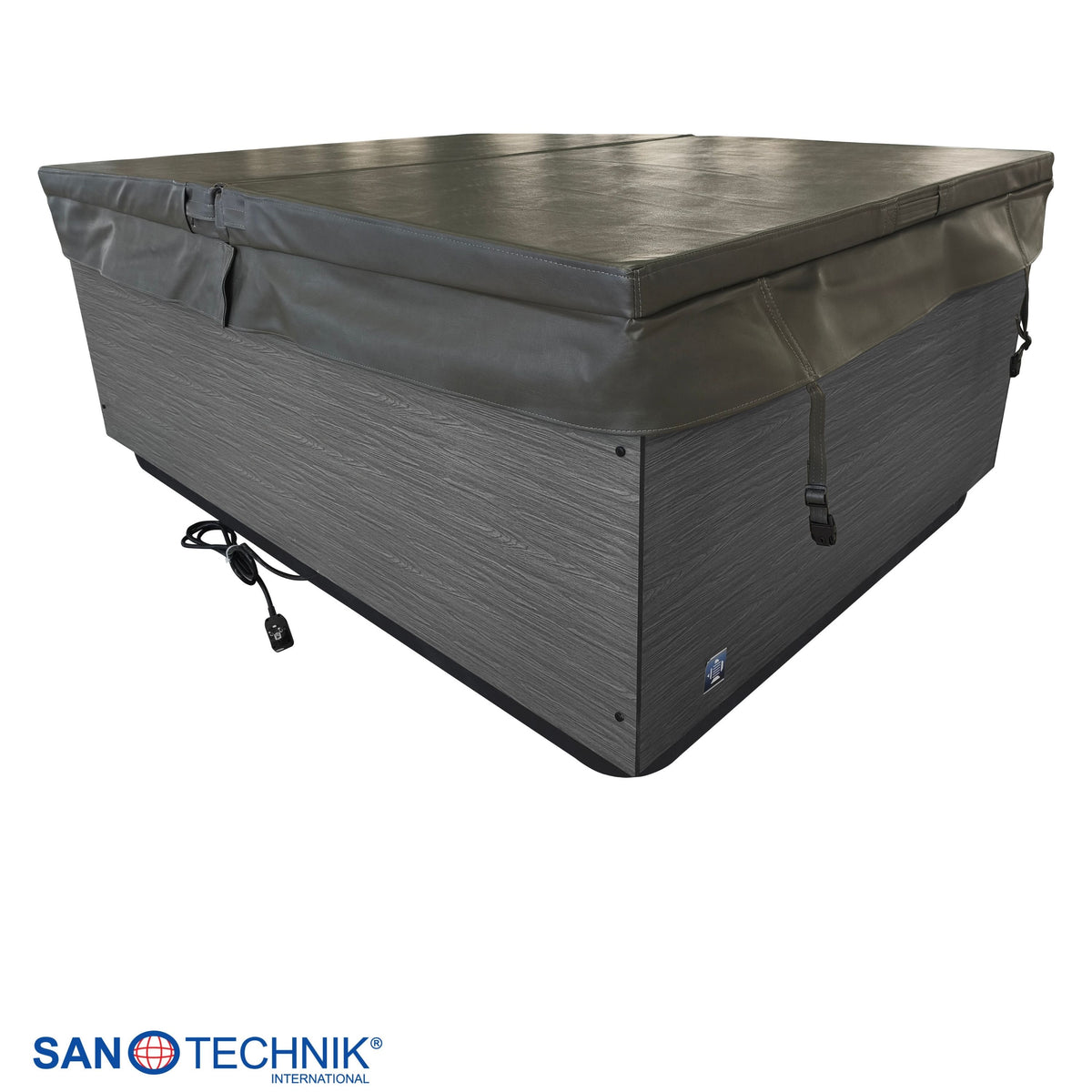Outdoor Hot Tub KORFU White incl. Cover & Steps 190x140x70 cm frost-proof
