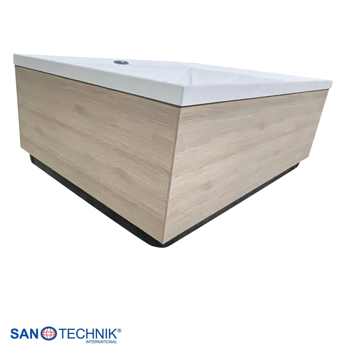 Outdoor Whirlpool ZADAR White inkl. Abdeckung & Stiege 190x140x70 cm frostsicher