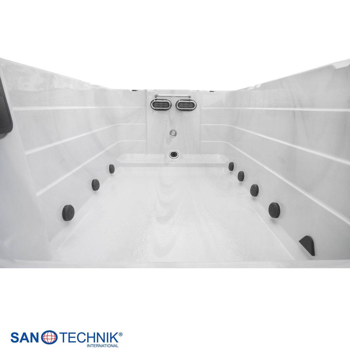 Swimspa IBIZA Mármol Blanco incl. cubierta y escalera 400x228x131 cm antihielo