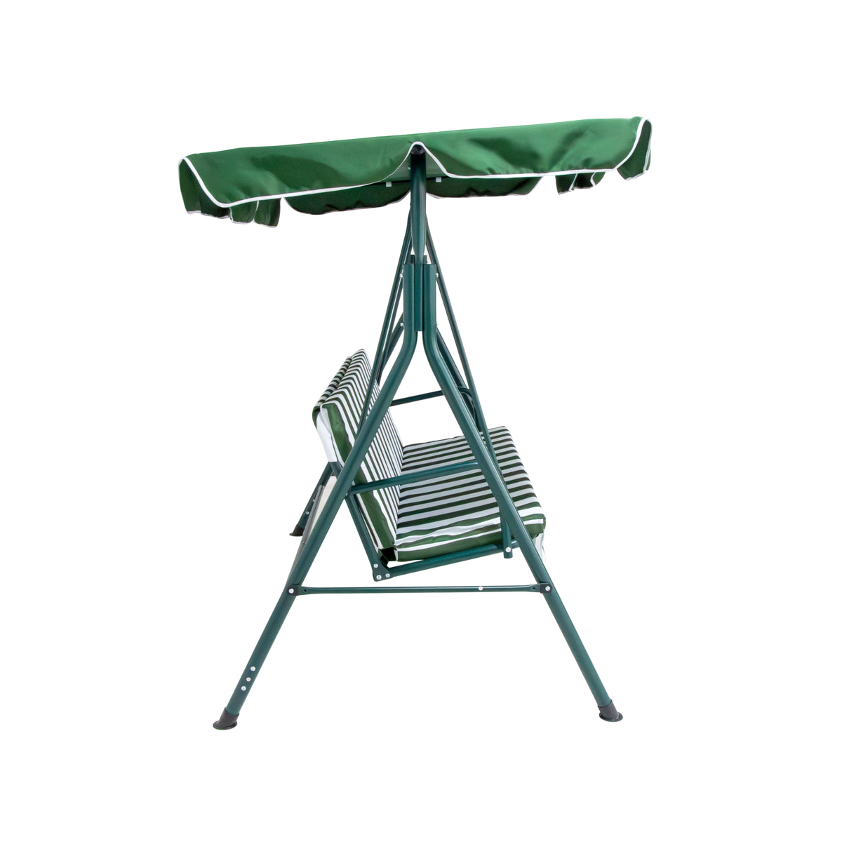 Hollywood swing green and white striped 172x112x152 cm 