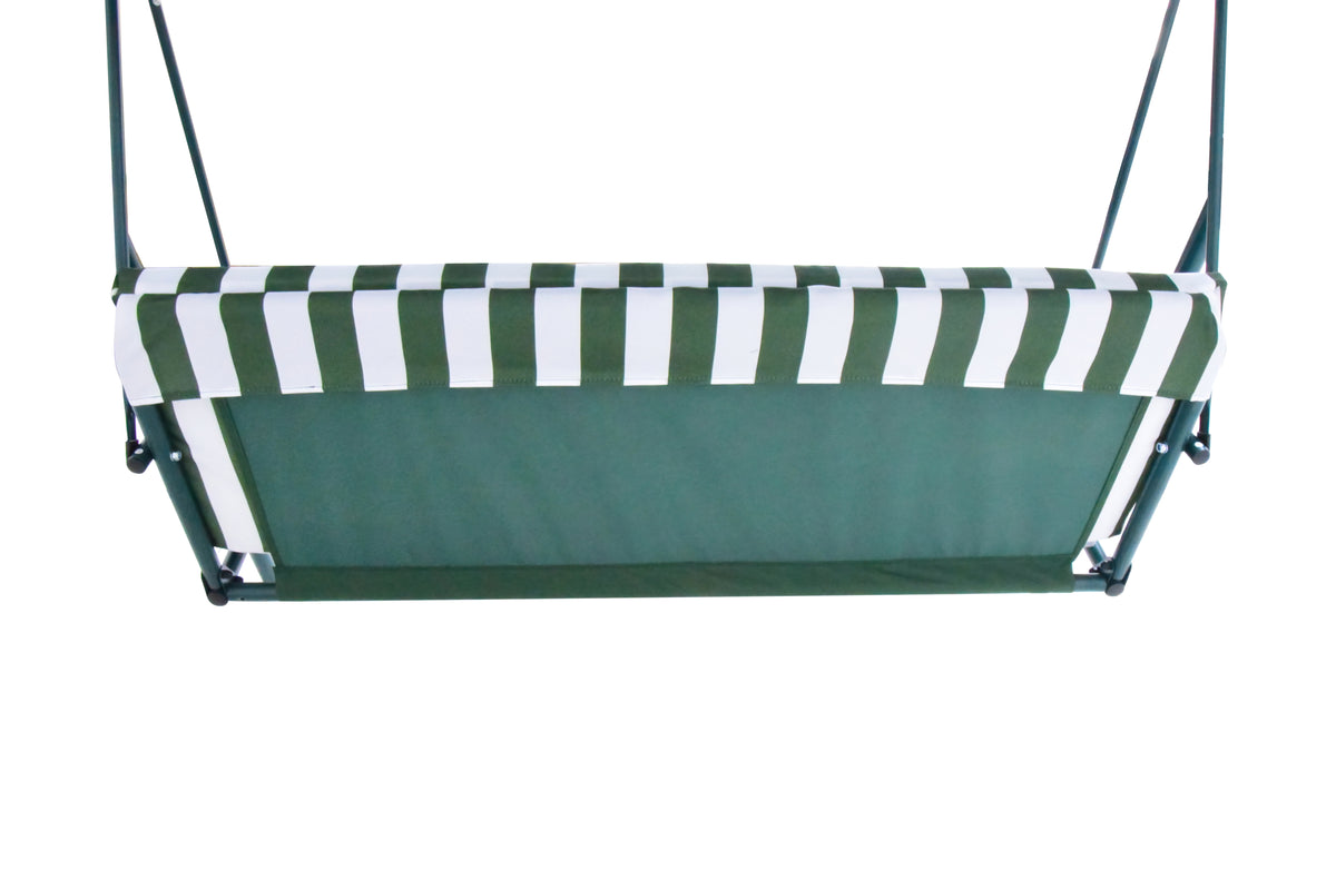 Hollywood swing green and white striped 172x112x152 cm 