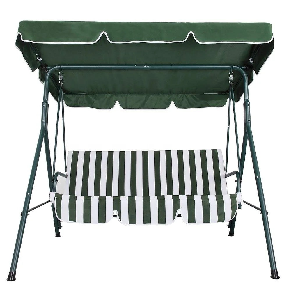 Hollywood swing green and white striped 172x112x152 cm 