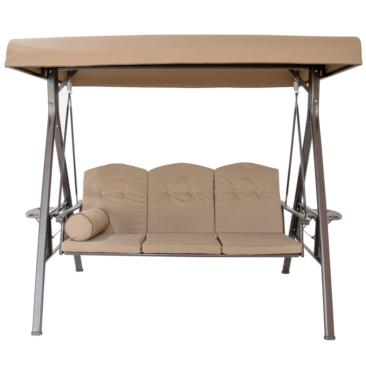 Hollywoodschaukel beige 200x124x170 cm