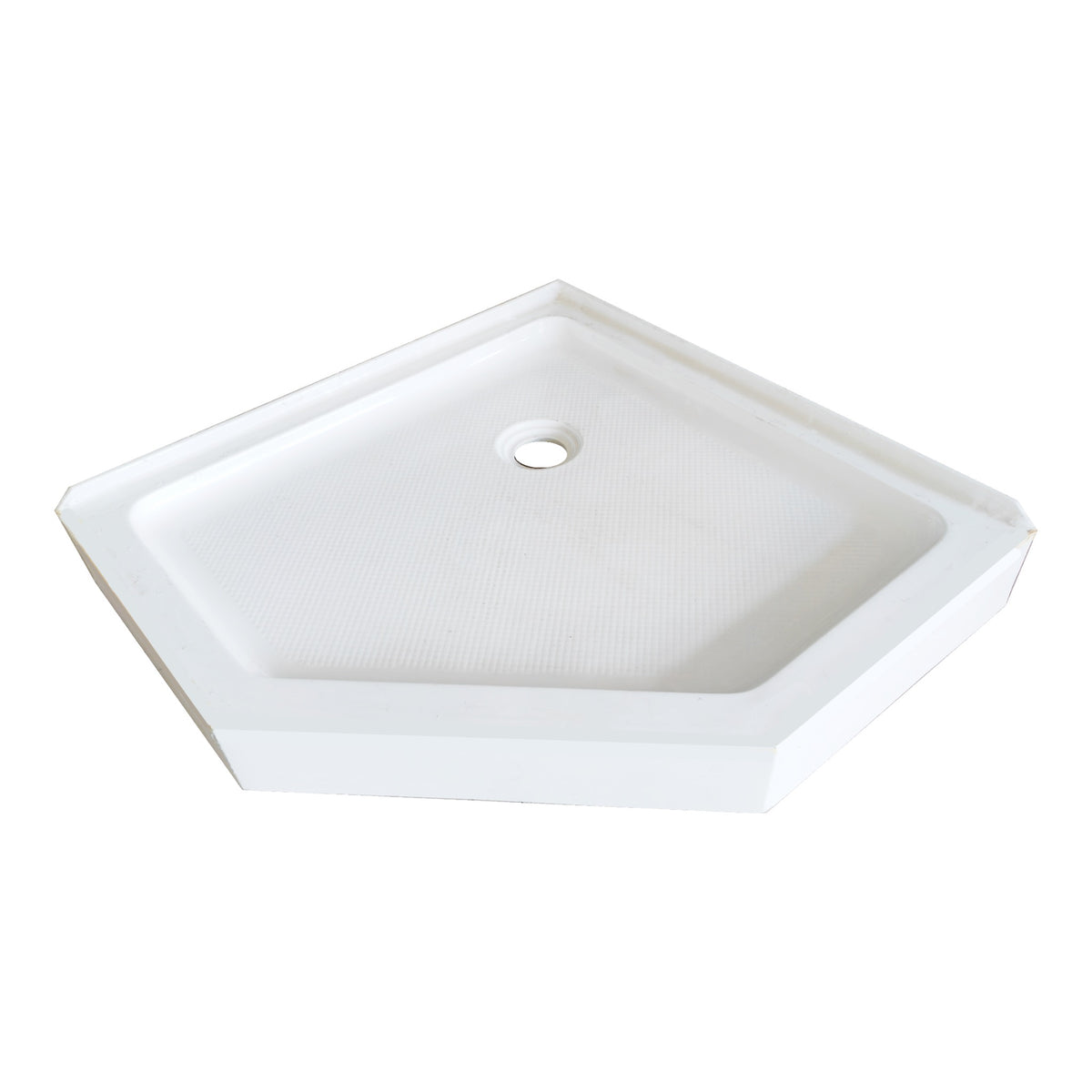 Plato de ducha pentagonal - blanco