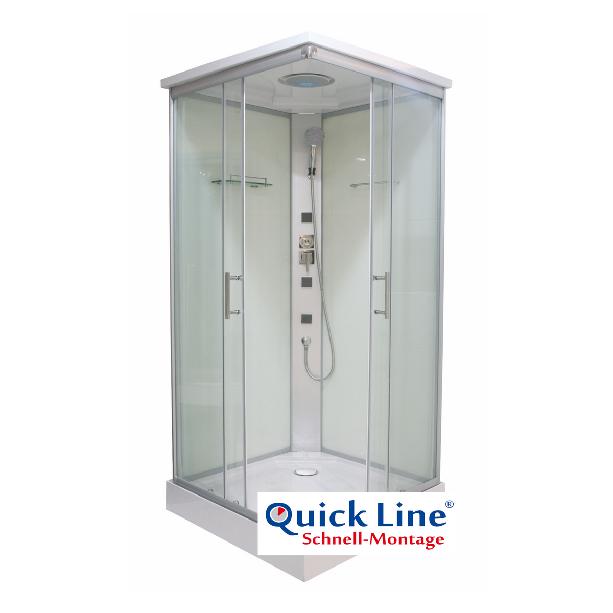 Complete Shower Unit TWIST 2 with Quick Assembly 90x90x215 cm