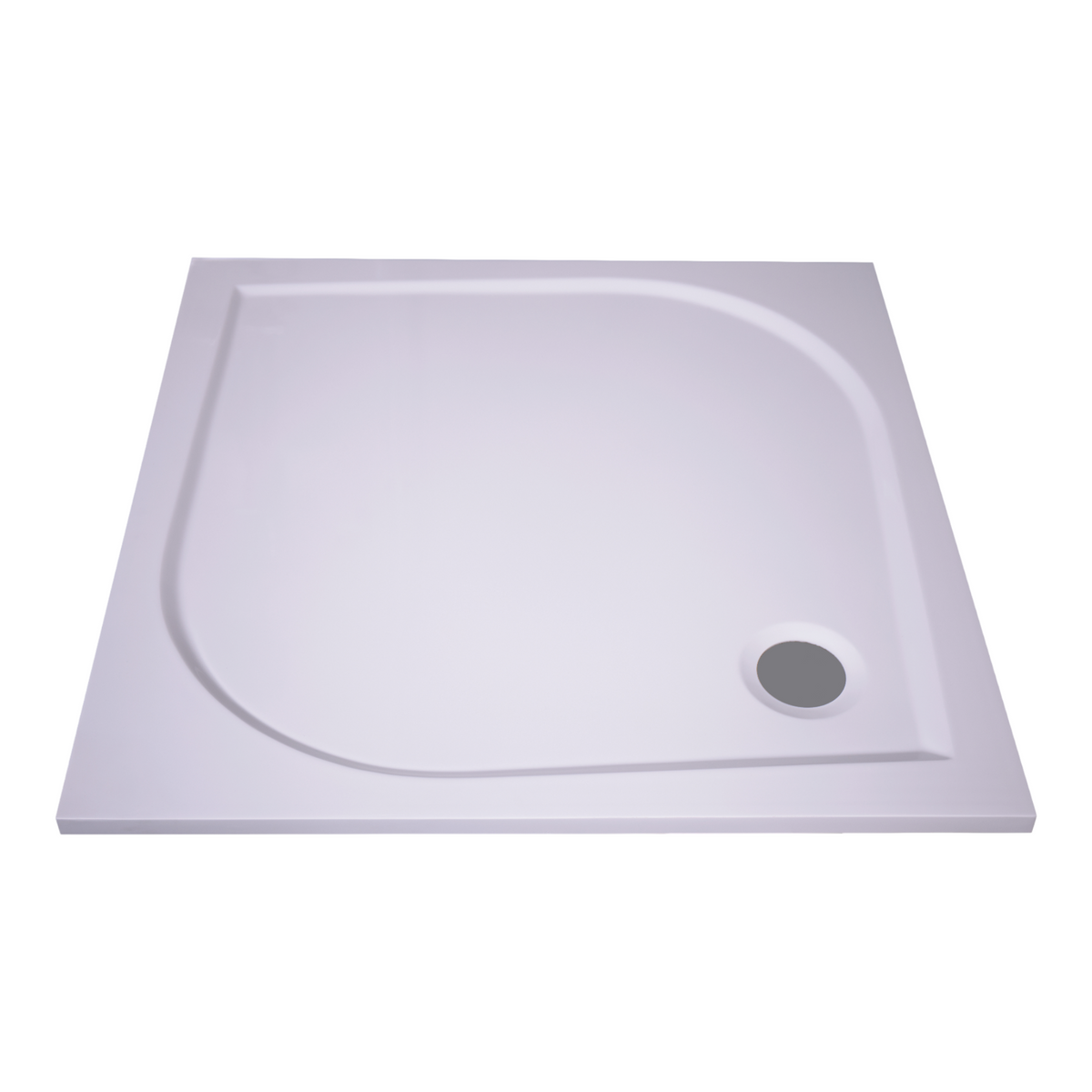 ANETA corner shower tray made of cast marble in 2 different sizes