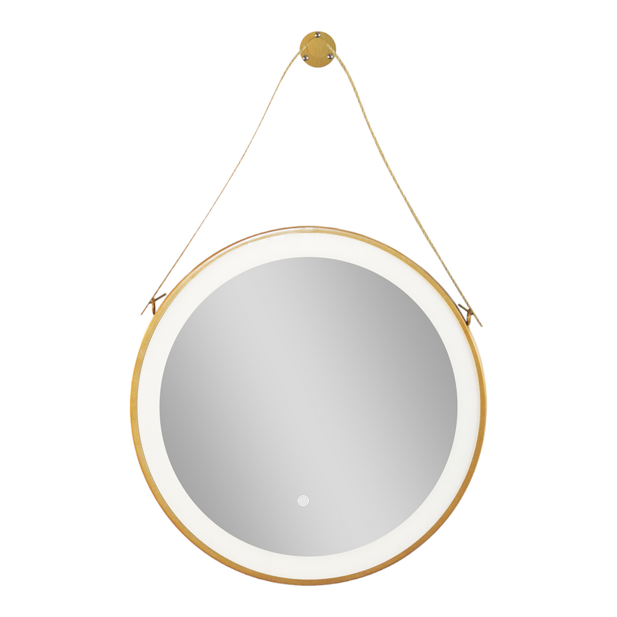 Spiegel mit indirekter Beleuchtung Hanger 60x60 cm | Gold