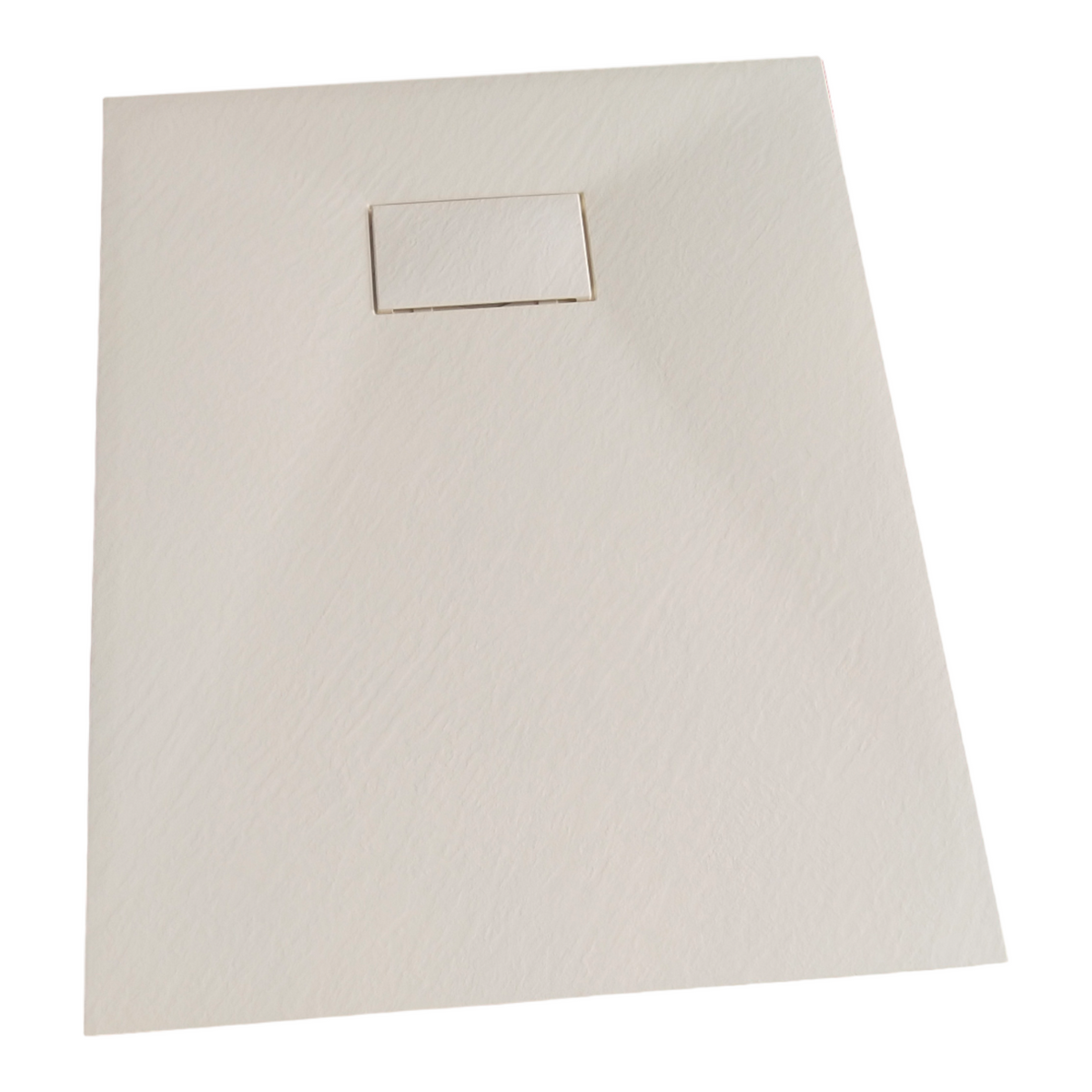 SMC Duschwanne 120x80 cm | Weiß Steinoptik