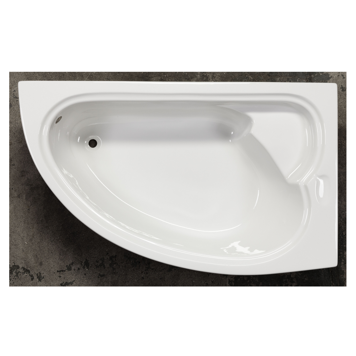 Eckbadewanne LIVERPOOL 165x95x45,5 cm
