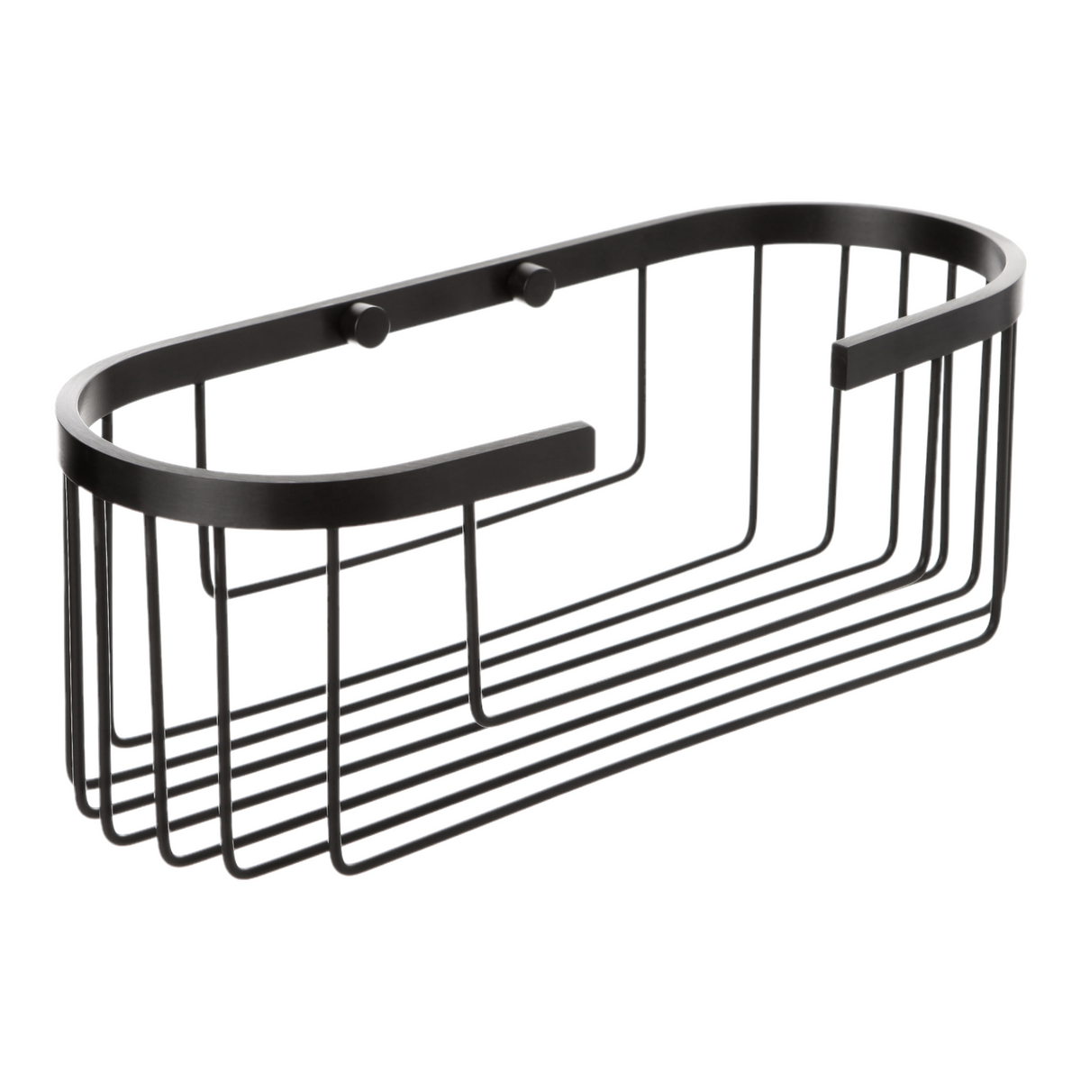 Oval Basket Aluminum Black