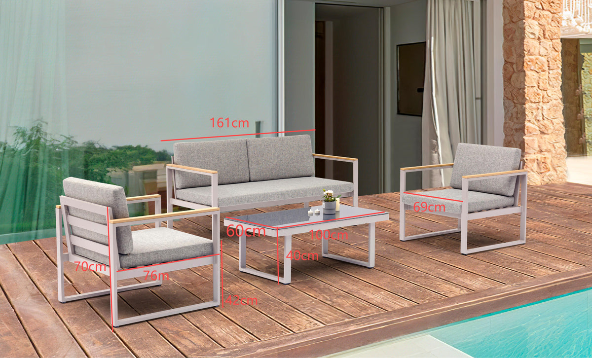 Gartenlounge Set Marbella 4-teilig