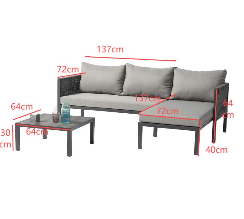 Lounge-Set TOLEDO 3-teilig