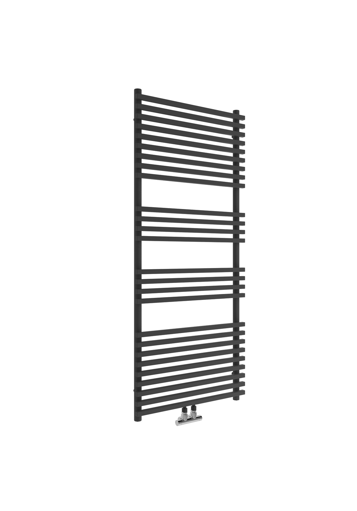 Radiador de diseño Trient, negro mate, 140 x 60 cm