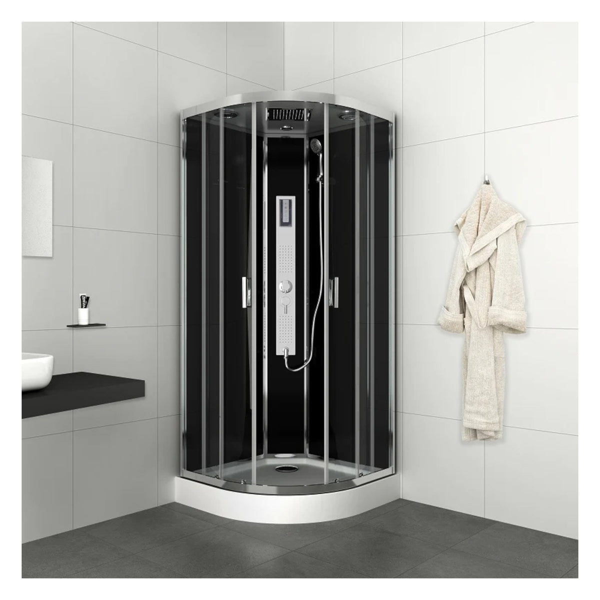 Cabina de ducha integral TREND 1 con montaje rápido 90x90x215 cm