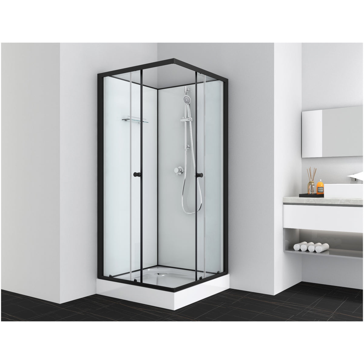 Komplettdusche UNI 80x80/90x90x203 cm