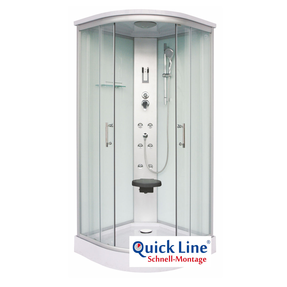 Komplettdusche SCALA mit Schnellmontage 90 x 90 x 215 cm