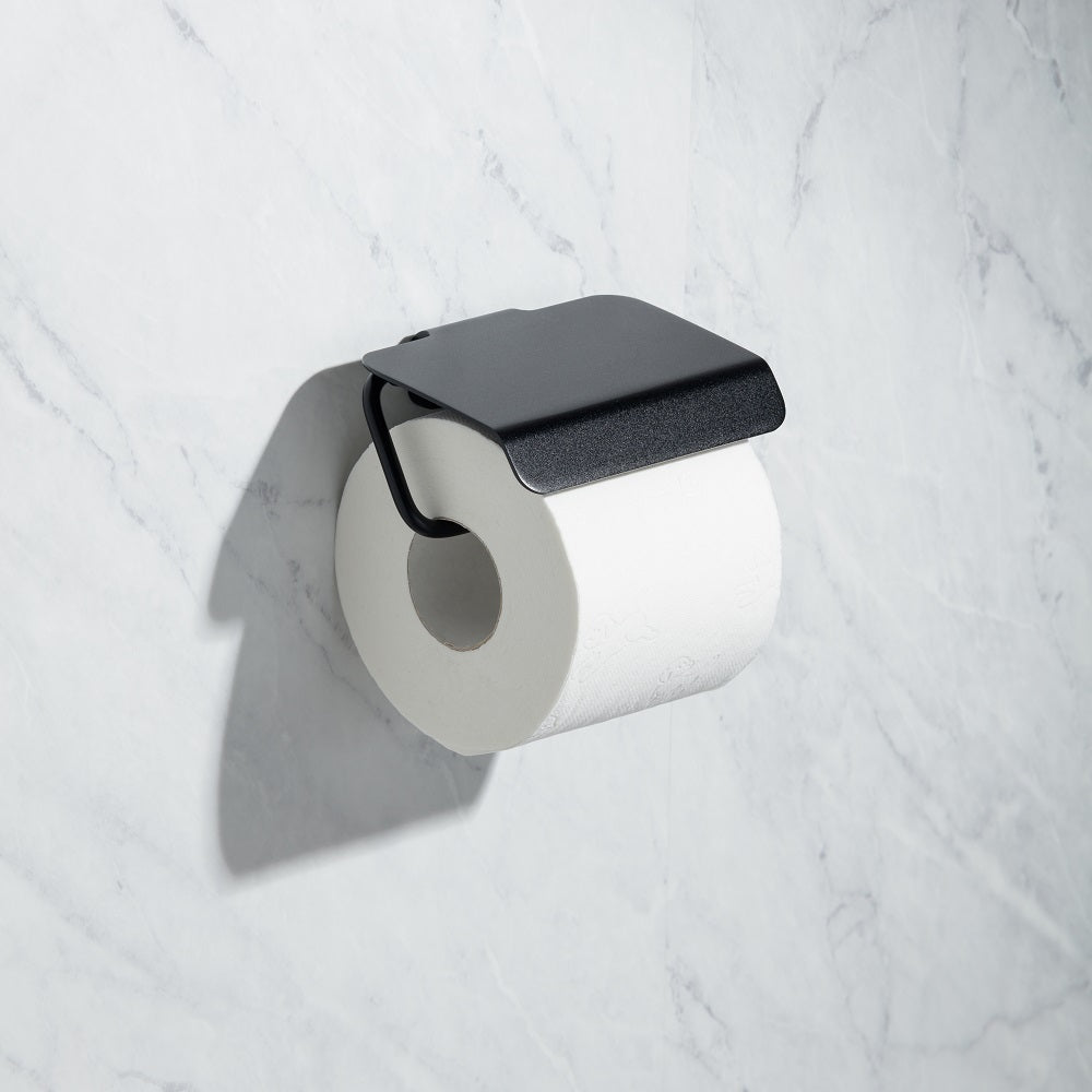 Portarrollos de papel higiénico ONYX negro mate