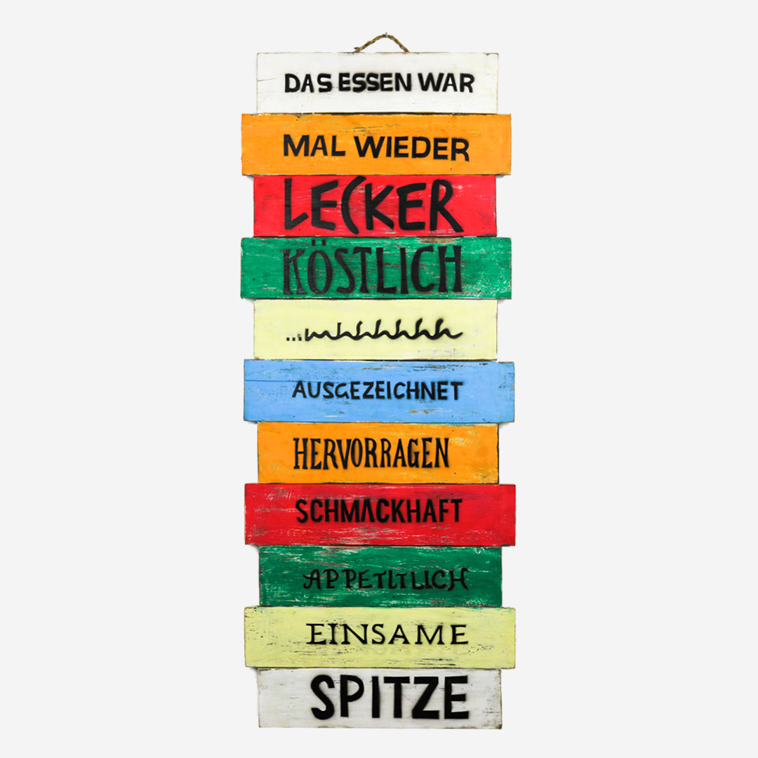 Wanddeko Das Essen