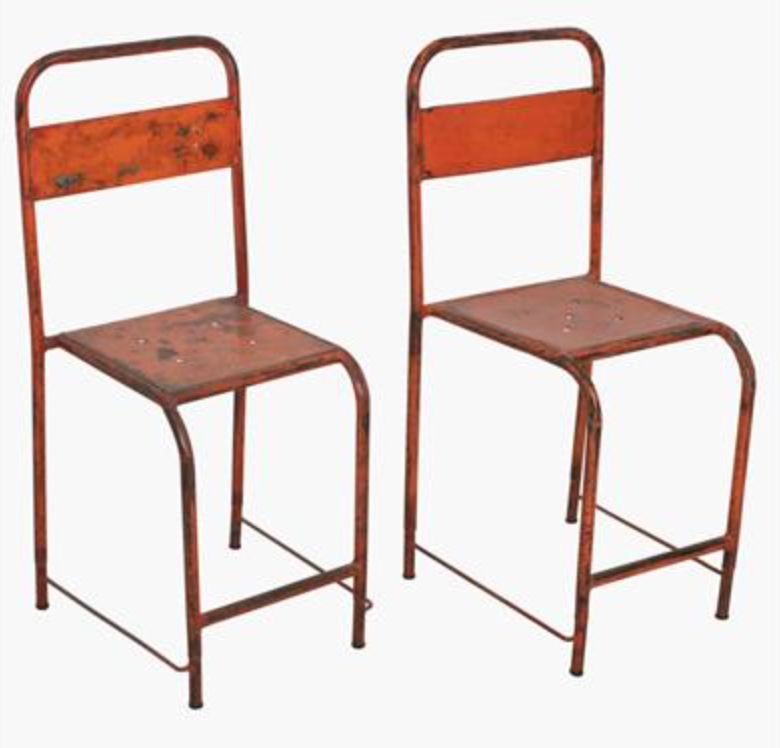 Silla metálica JAVA NARANJA
