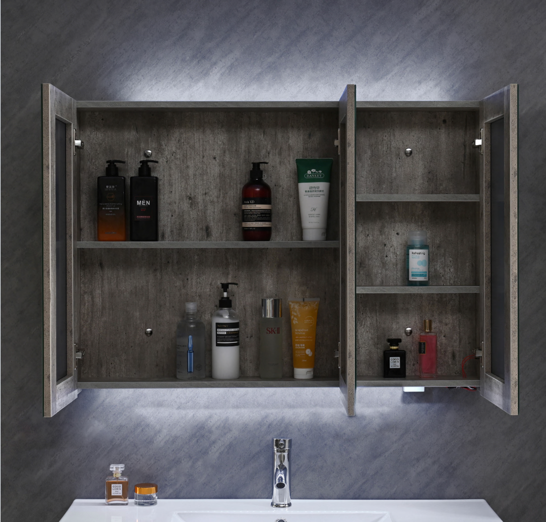 Conjunto de muebles de baño BELLUNO gris.