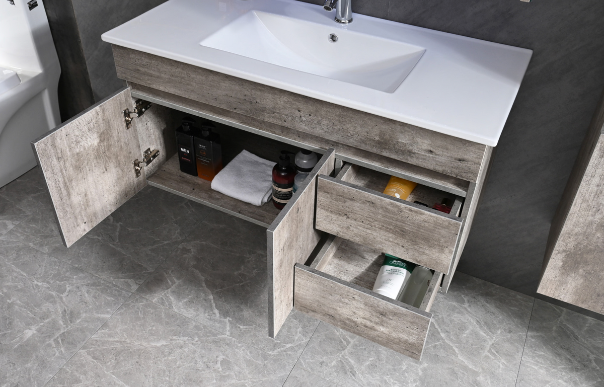 Conjunto de muebles de baño BELLUNO gris.