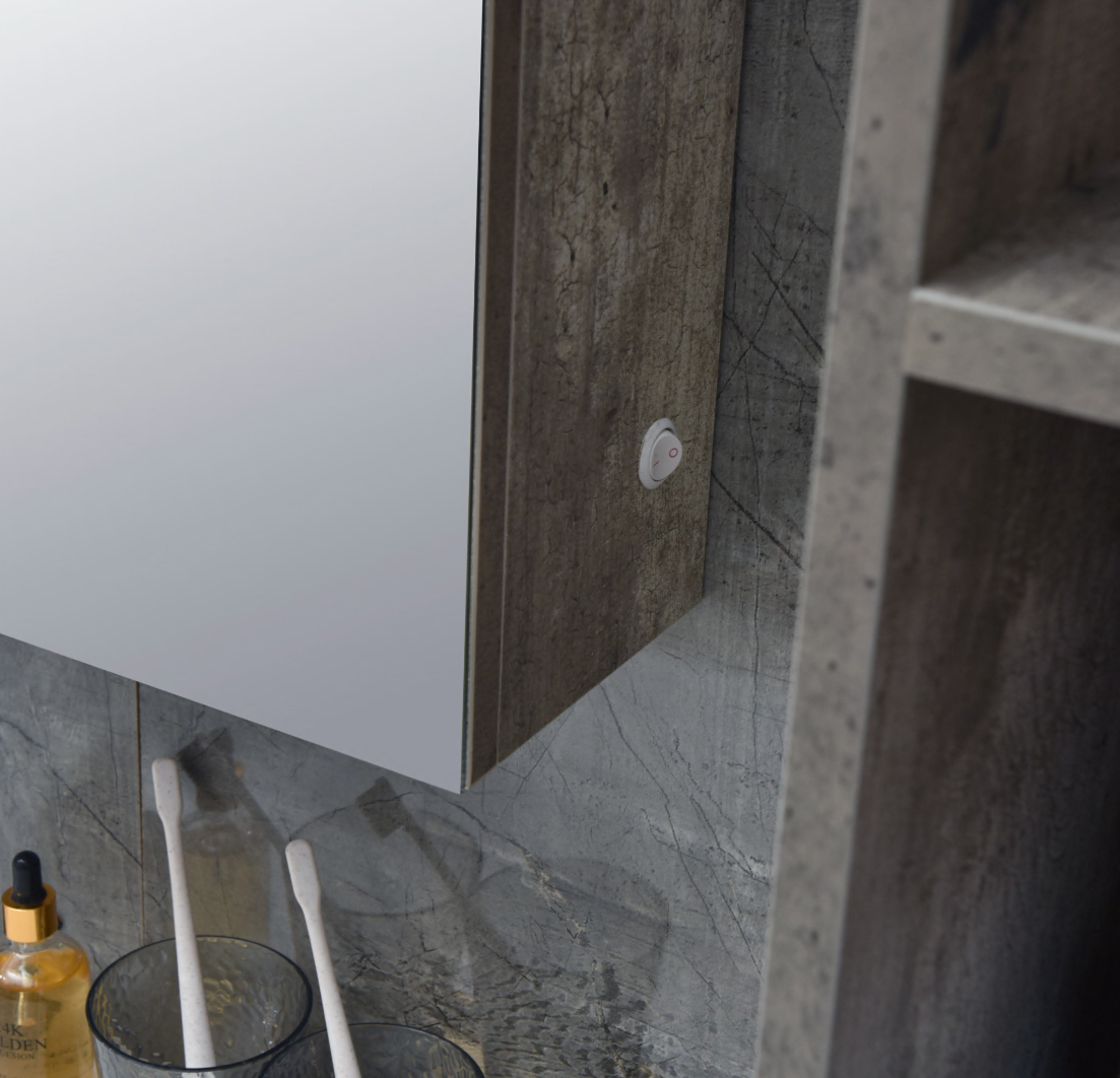 Conjunto de muebles de baño BELLUNO gris.
