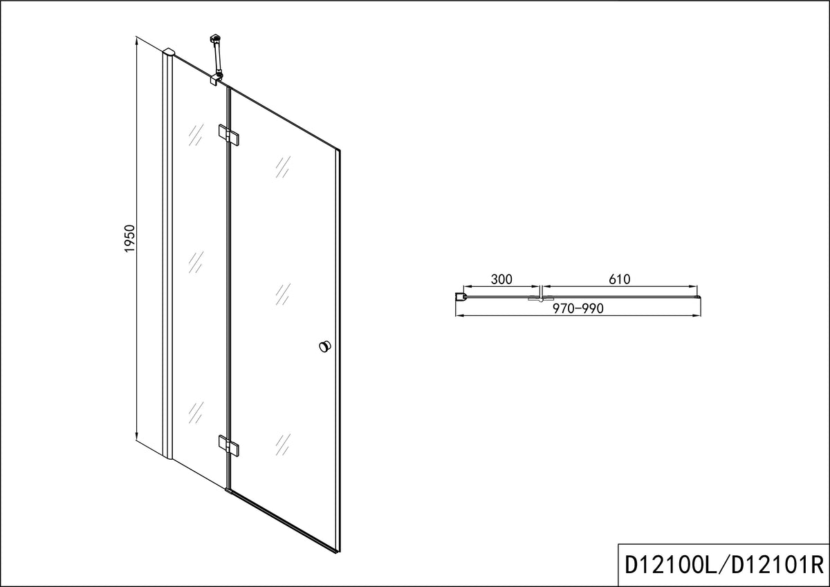 Puerta batiente SMARTFLEX en 9 tamaños diferentes