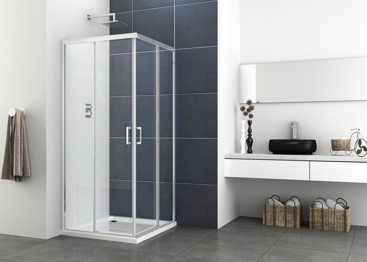 Corner shower ELITE CHROME with Easy Clean 88-90x88-90x195 cm