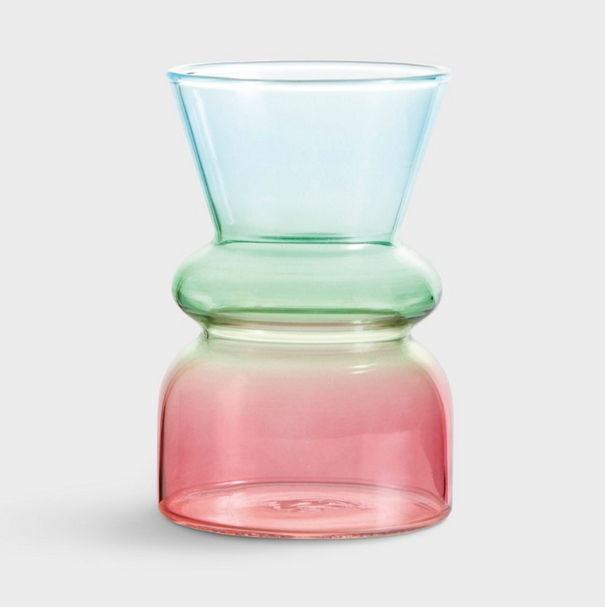 Stained glass vase Droplet blue