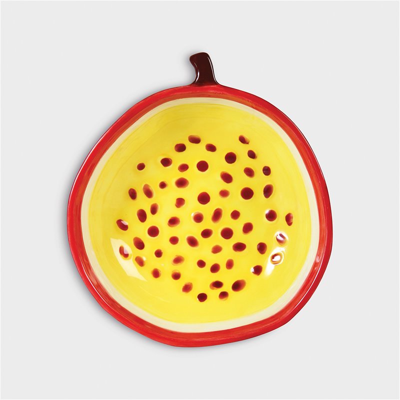 Decorative bowl of passion fruit