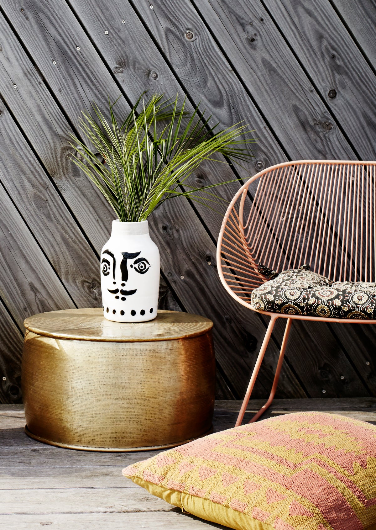 Vase Face with crackle glaze