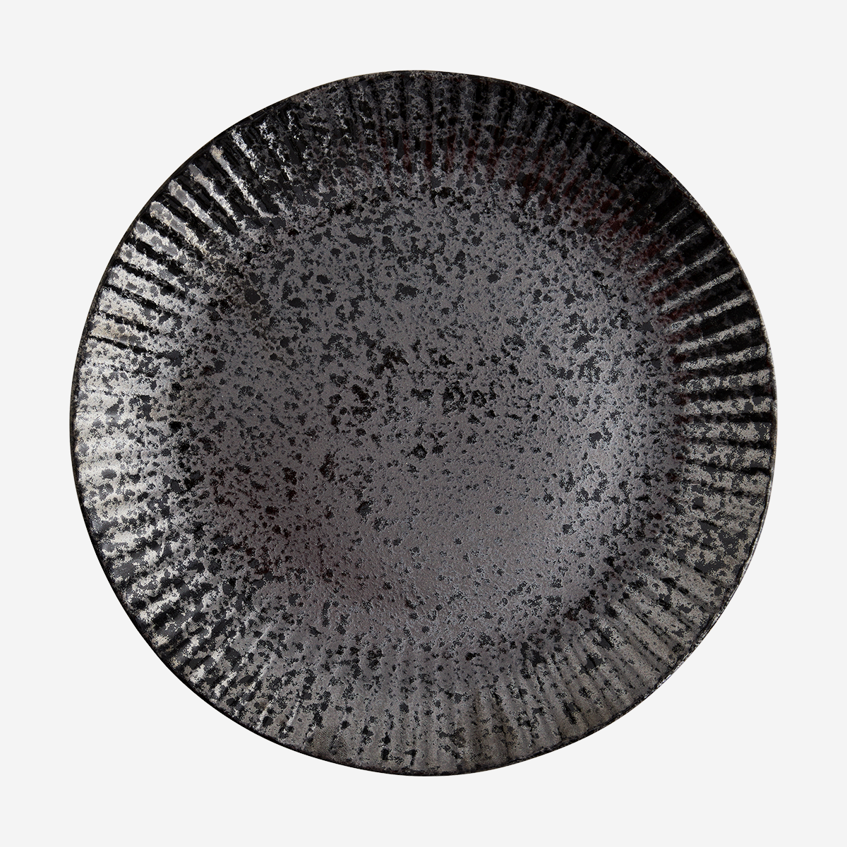 Steingut Frühstücksteller in Schwarz Ø 21,5 cm