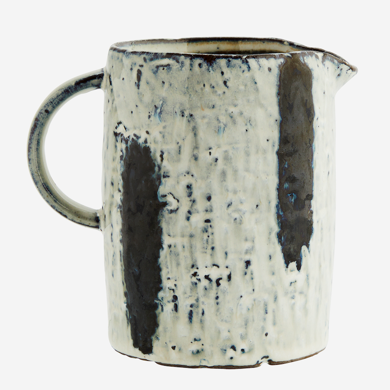 Steingut Krug Stripe