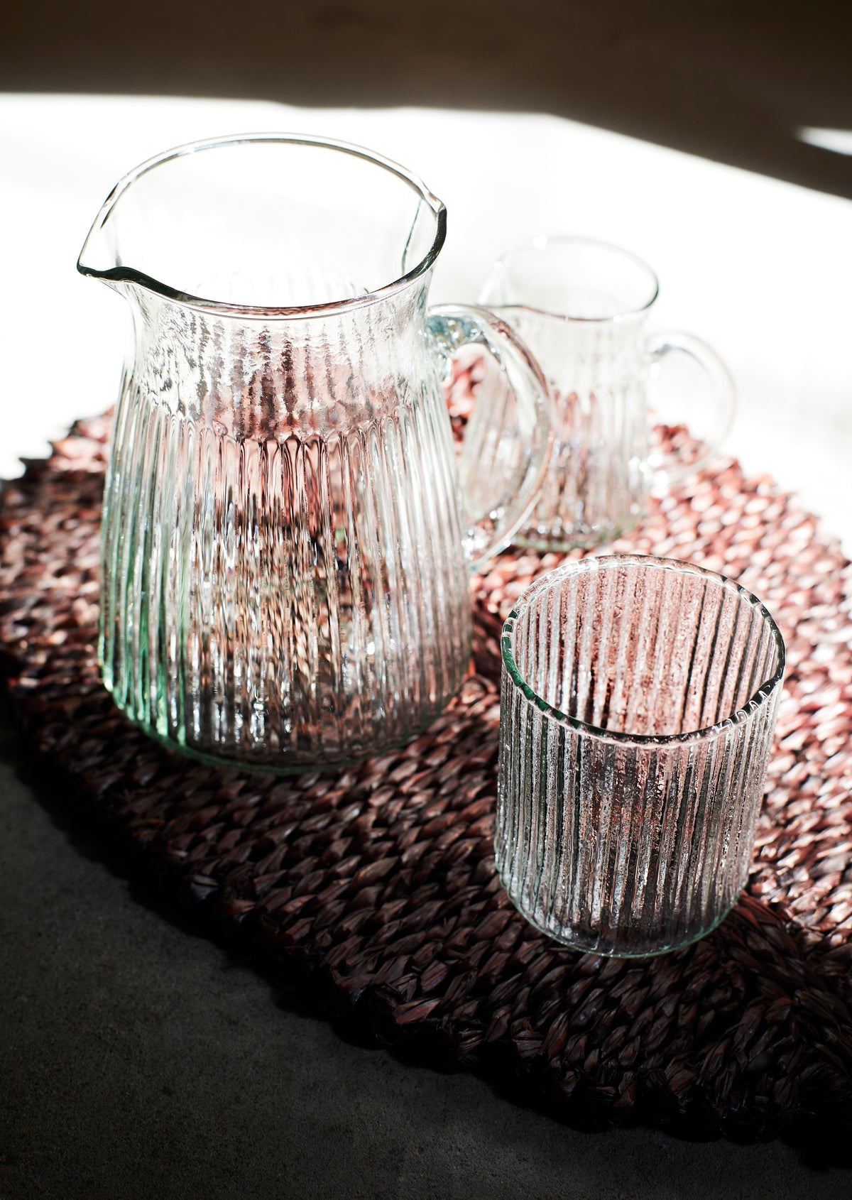 Glas Krug Stripe