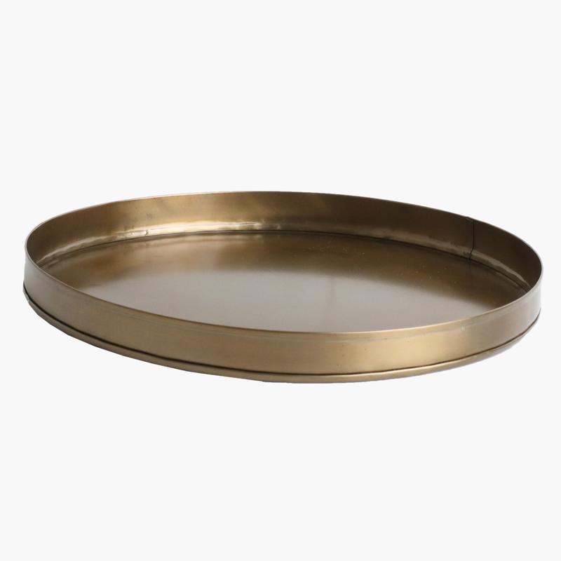 Rundes Deko Tablett Gold