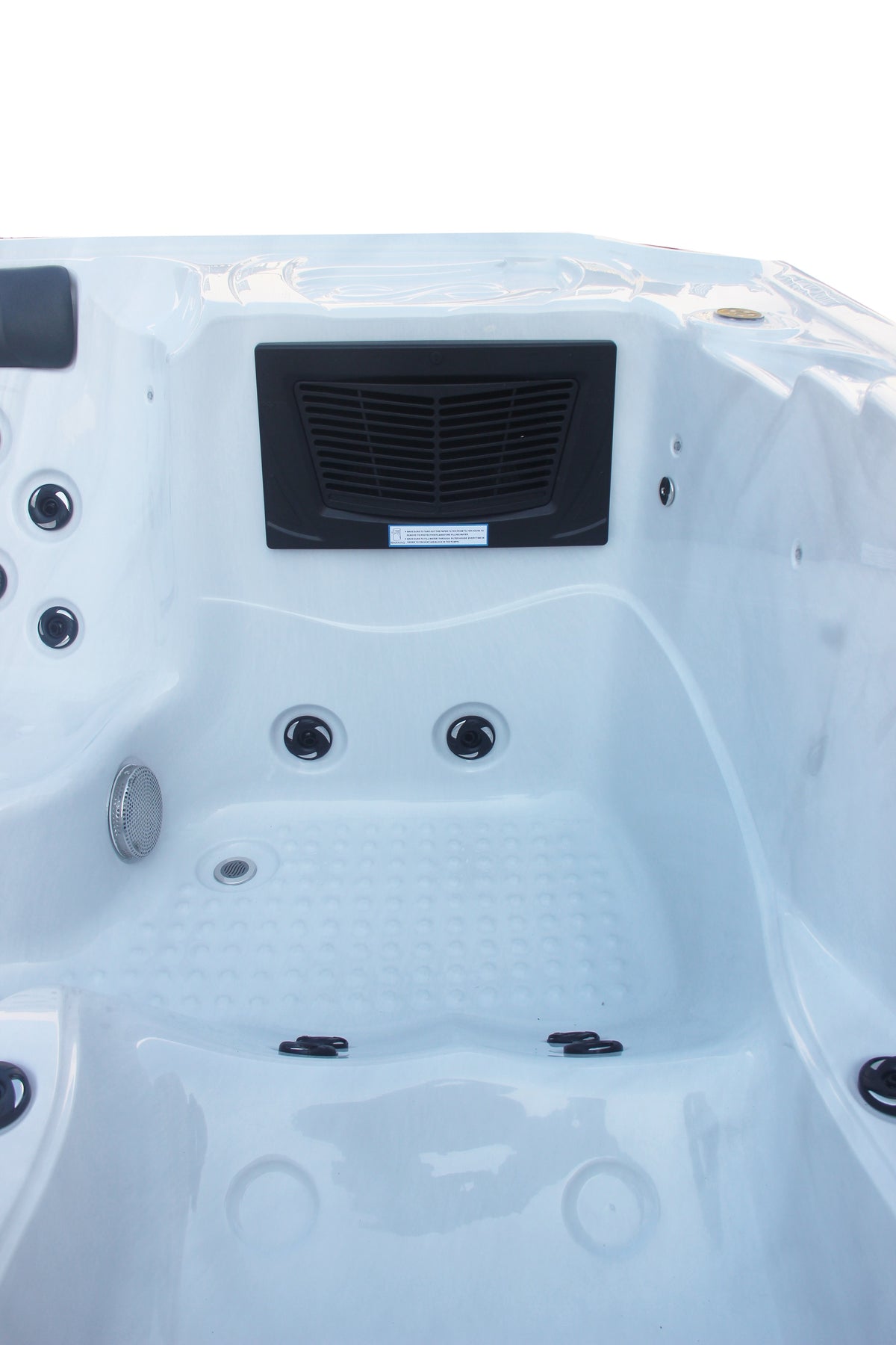 Outdoorwhirlpool OASIS White Marble inkl. Abdeckung & Stiege 208x175x90 cm frostsicher