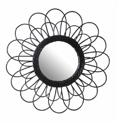 Wandspiegel Flower Black